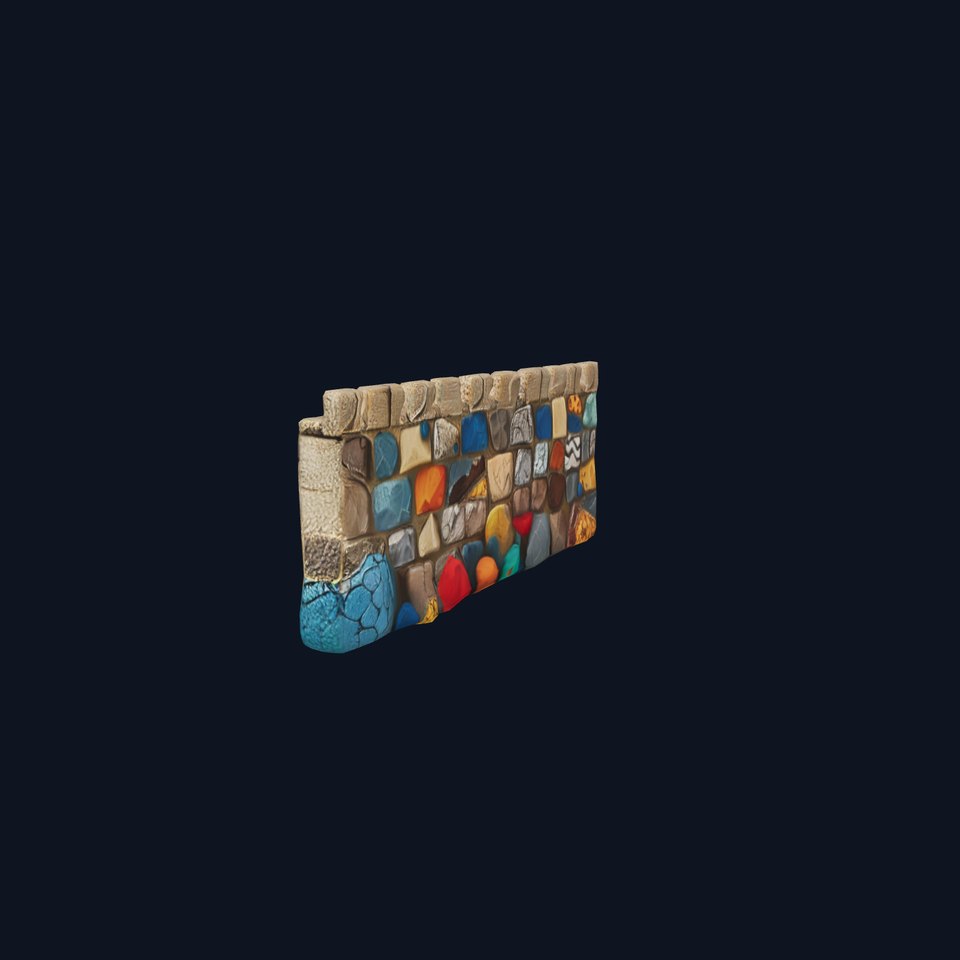 Colorful Castle Wall model pack